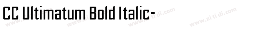 CC Ultimatum Bold Italic字体转换